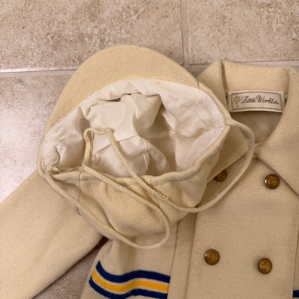 Vintage Kids Little World Peacoat hat set 3T - Picture 3 of 7